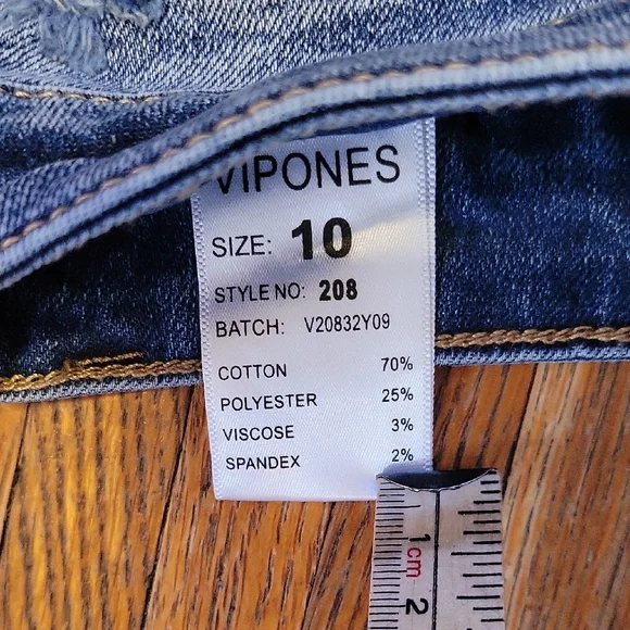 Vipones Denim Mini Skirt Size 10 New with Tags - Picture 3 of 8
